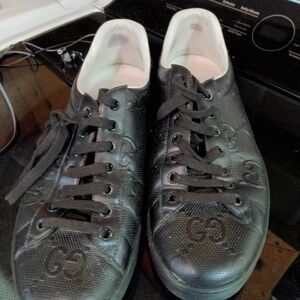 Gucci Embossed Black Men's Sneakers